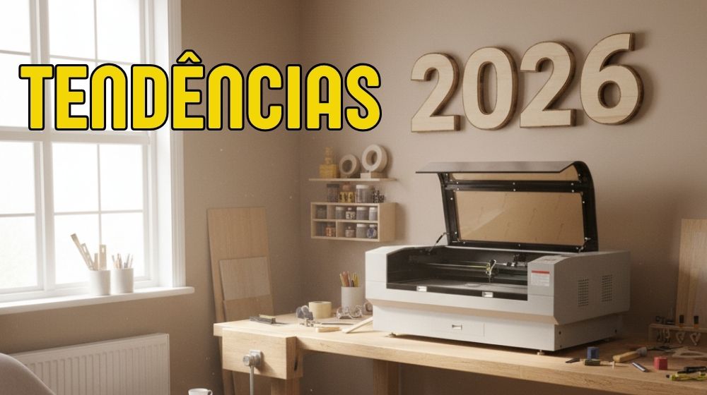 Tendências de Corte a Laser 2026: Tendências para Empreender com Gravação a Laser, CNC e Inovação em Projetos Criativos.