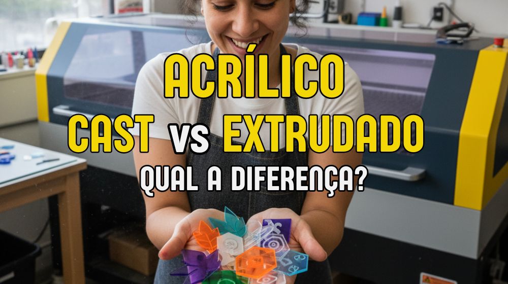 Acrílico Cast vs. Extrudado: Guia Completo para Corte a Laser e CNC