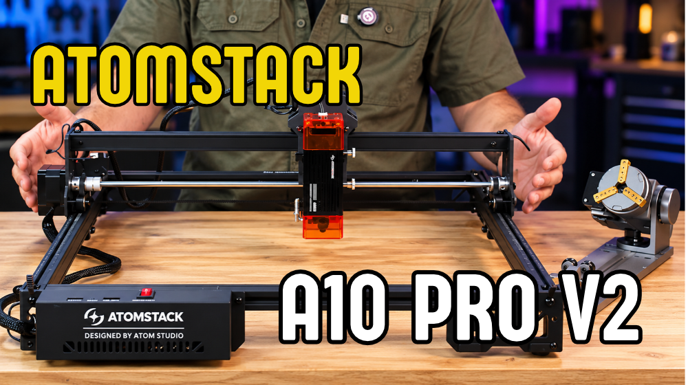 Review Atomstack A10 Pro V2 com Eixo Rotativo R8: Vale a Pena para Corte e Gravação a Laser?